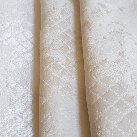 8 NWOT Napkin Formal Linen Jacquard HighSheen White on White Traditional Classic - Picture 7 of 9